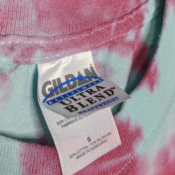 Vtg Gildan Swirl Tie Dye T-shirt Small Custom - Picture 3 of 3